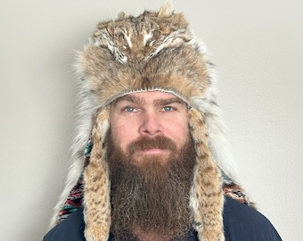 Bobcat Fur Mountain Man Hat