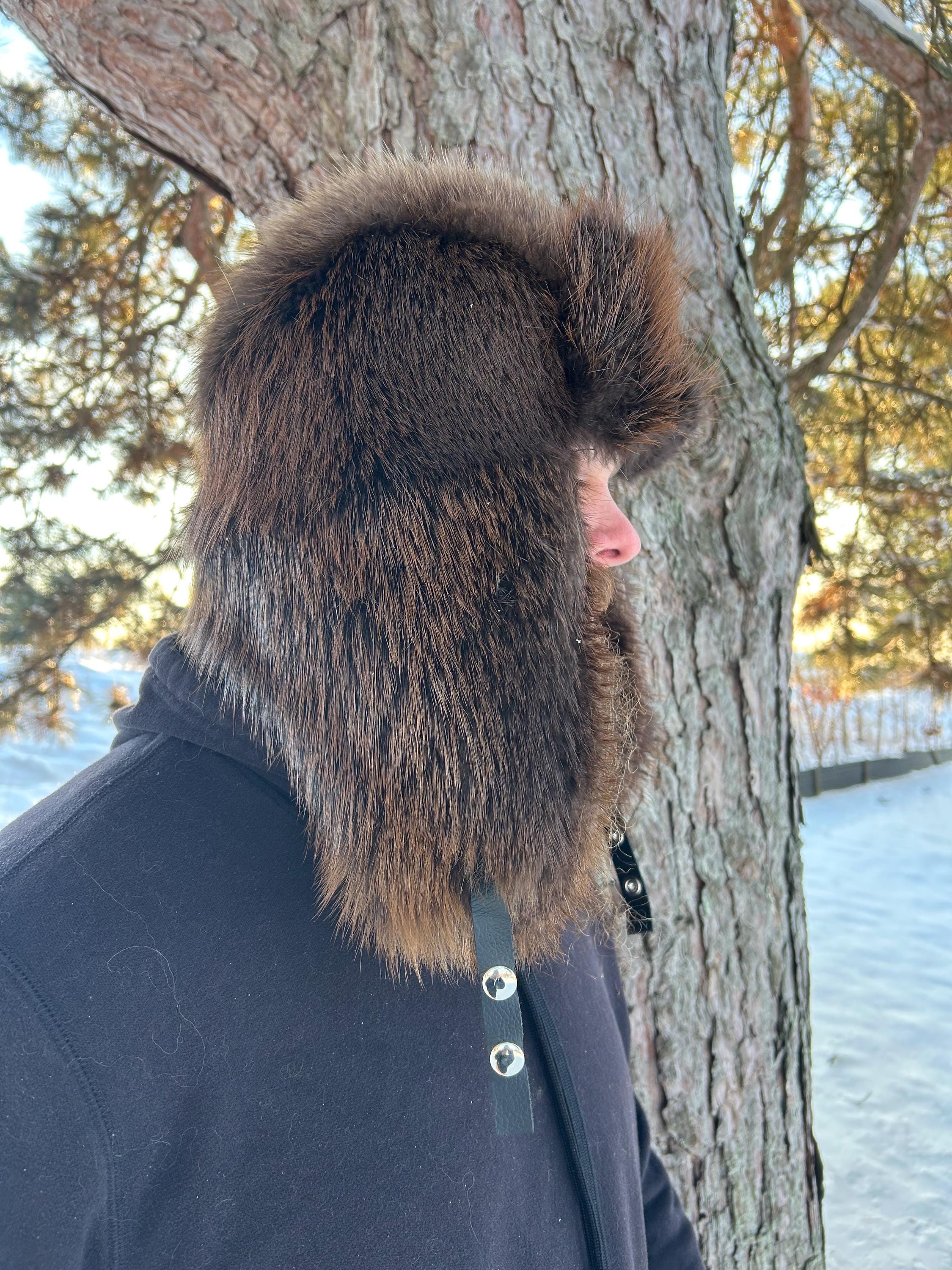 Beaver Fur Bomber Hat, Authentic Fur, Ultra Warm! - Etsy