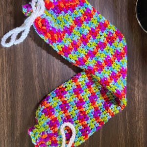 fillable travel pillow - handmade crochet