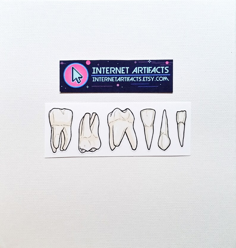 Teeth Vinyl Sticker Sheet (6 Stickers!) | Vinyl Decals for Laptop, Cars ...