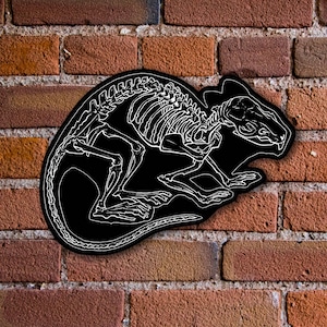 Rat Skeleton Sticker | Anatomical Illustration Vinyl Decal for Laptop, Cars, Water Bottles