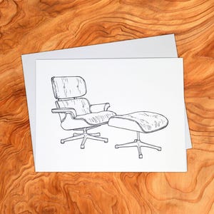 Tarjeta de felicitación con la silla Eames / Tarjeta en blanco