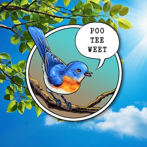 Slaughterhouse-Five Poo Tee Weet Bird Vinyl Aufkleber | Vinyl Aufkleber für Laptop, Autos, Wasserflaschen