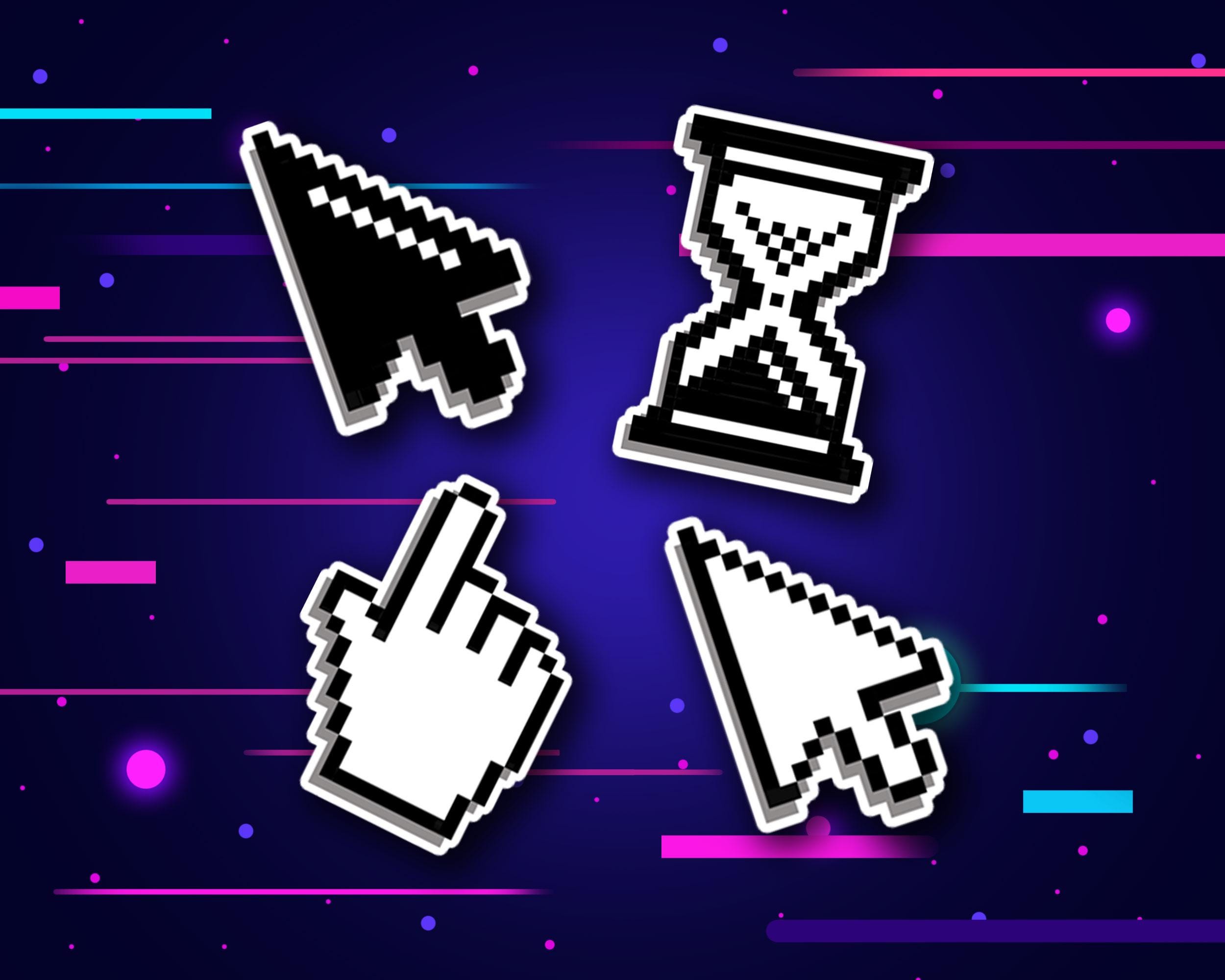 Computer Cursor Icons Vinyl Sticker Sheet (4 Stickers!) | Vinyl Decals ...
