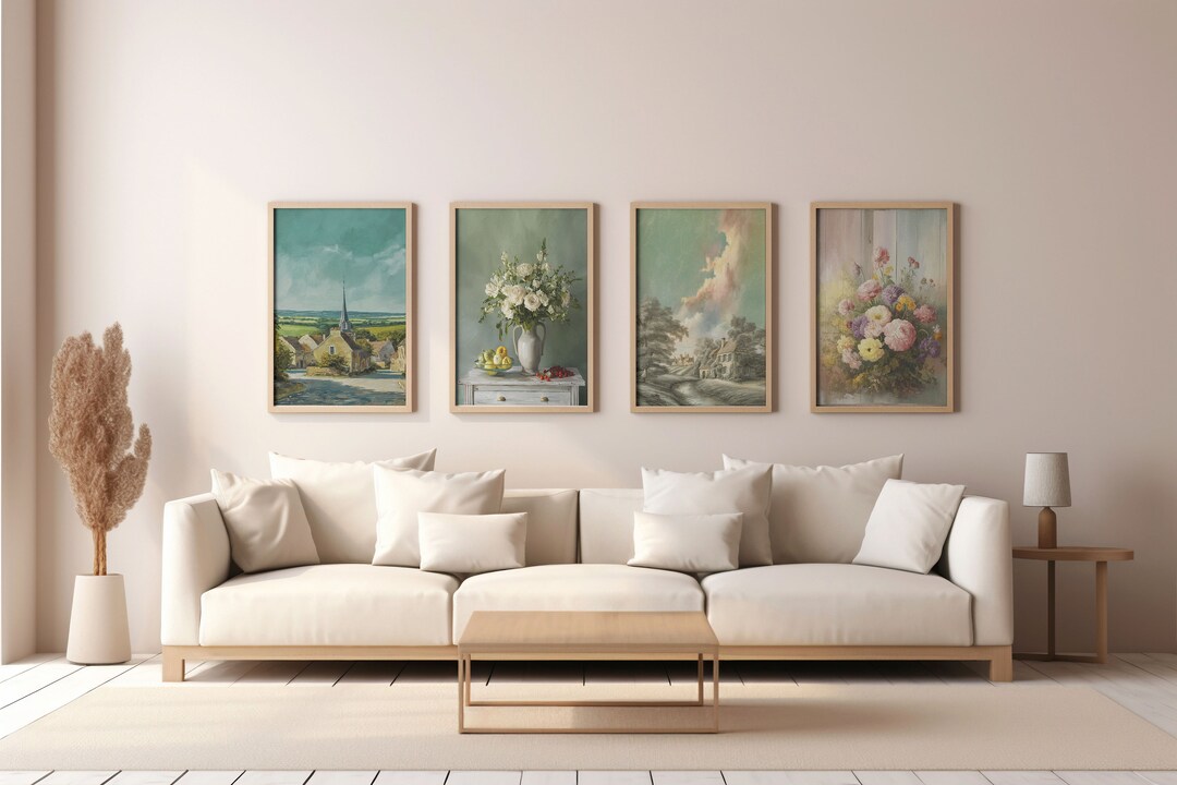 Vintage French Country Landscape Art Print Set (digital Download) - Etsy