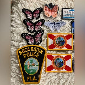 14 GIRL SCOUT Florida Themed & Misc Preowned Iron-On Patches Badges Collecting image 2