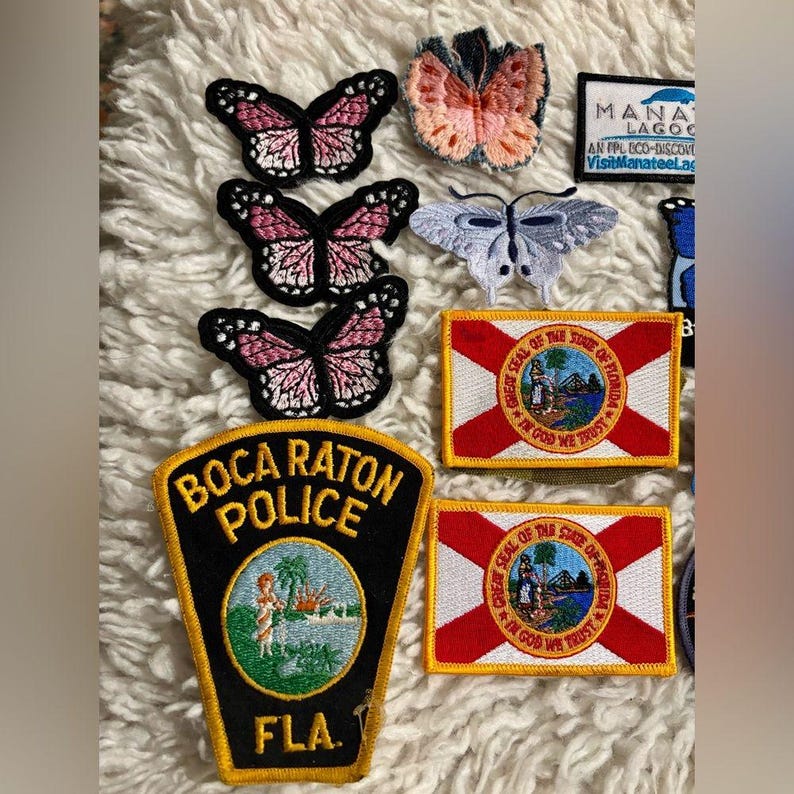 14 GIRL SCOUT Florida Themed & Misc Preowned Iron-On Patches Badges Collecting image 2