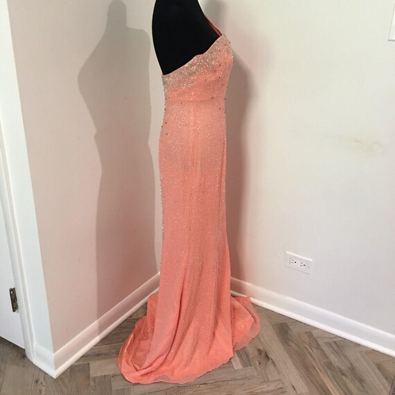 open lace back dress Beads Sequins Short Homecoming Dresses Sweetheart Coral Pink Hoco Dress