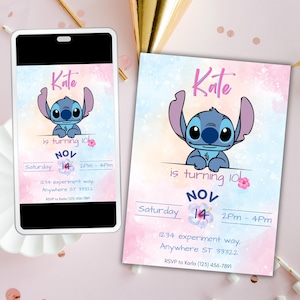Stitch birthday invitation