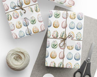 Easter Egg  Gift WraP Wrapping Paper Roll, Spring Gift Wrap - Gift Wrapping Paper, Holiday Present Wrap, Festive Gift Packaging