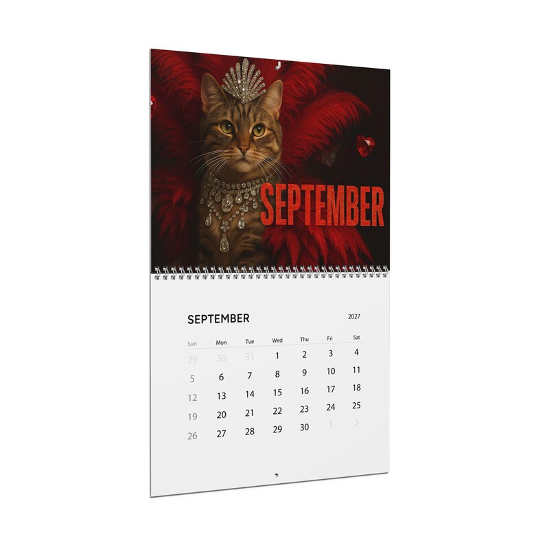 Cute Pet 2027 Wall Calendar Life of a Showcat - Cat Lovers Humor Cat Mom Gift Glam Cat image 3