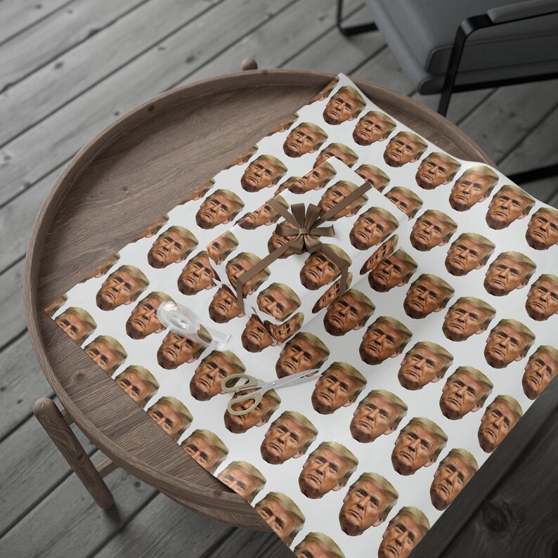 Birthday Father's Day Wrapping Papers, Holiday Gift Wrap, Trump Gag Funny Paper, White Elephant Gifts, Men Gifts for Him Her image 7