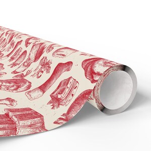 Vintage Christmas Toile Gift Wrap Holiday Gift Wrapping Paper Roll Christmas Gift Wrap Xmas Christmas Vintage Victorian Roll Gift Wrap Paper