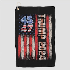 Trump Golf Gift Towels, Golf Gift for him Men, USA Flag, Funny Gift, Golf Towel, Golf Accessories, Golf Towel Set, Golf Lover