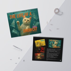 Cute Pet 2027 Wall Calendar Life of a Showcat - Cat Lovers Humor Cat Mom Gift Glam Cat image 9