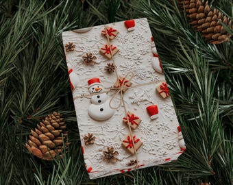 Christmas Snowman Wrapping Paper - Holiday Gift Wrap for Presents, Festive Gift Packaging, Xmas Wrapping Sheets, Winter Snowman Gift Wrap,