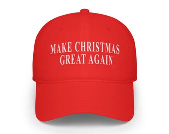 Trump 2024 Weihnachten wieder großartig machen Hut | Lustige MAGA Baseballkappe | Weißer Elefant Geschenk