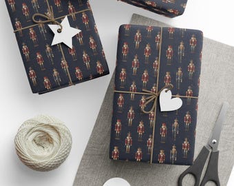 Nutcracker Wrapping Paper Holiday Gift Wrap Nutcracker Gift Wrap Elegant Christmas Gift Wrap Christmas Wrapping Paper Seasonal Gift Wrap