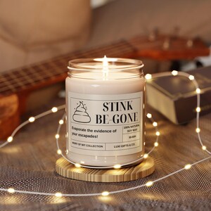 Funny Christmas Candle: Whiff of Wit Bathroom Scented Soy Candle