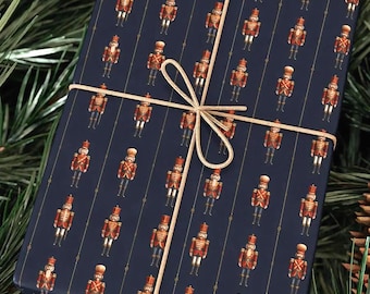 Nutcracker Wrapping Paper Holiday Gift Wrap Nutcracker Gift Wrap Elegant Christmas Gift Wrap Christmas Wrapping Paper Seasonal Gift Wrap