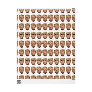 Birthday Father's Day Wrapping Papers, Holiday Gift Wrap, Trump Gag Funny Paper, White Elephant Gifts, Men Gifts for Him Her image 3