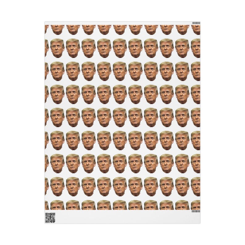 Birthday Father's Day Wrapping Papers, Holiday Gift Wrap, Trump Gag Funny Paper, White Elephant Gifts, Men Gifts for Him Her image 3