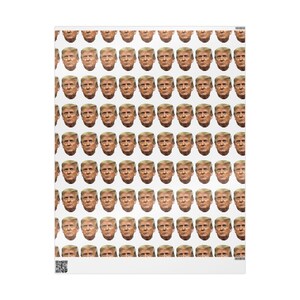 Birthday Father's Day Wrapping Papers, Holiday Gift Wrap, Trump Gag Funny Paper, White Elephant Gifts, Men Gifts for Him Her image 2