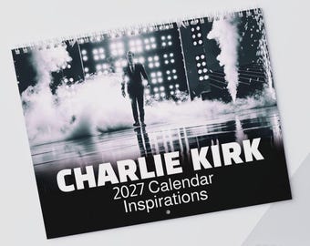Charlie Kirk 2027 Wall Calendar Turning Point USA Inspirational Wall Calendar conservative gift Christian gift