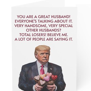 Trump Geburtstagskarte, Vatertagskarte, Donald Trump Grußkarte, Geschenk für ihn - gut aussehender Typ, süße Jubiläumskarte