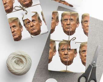 Birthday Father's Day Wrapping Papers, Holiday Gift Wrap, Trump Gag  Funny Paper, White Elephant Gifts, Men Gifts for Him Her