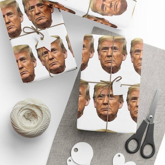 Birthday Father's Day Wrapping Papers, Holiday Gift Wrap, Trump Gag  Funny Paper, White Elephant Gifts, Men Gifts for Him Her