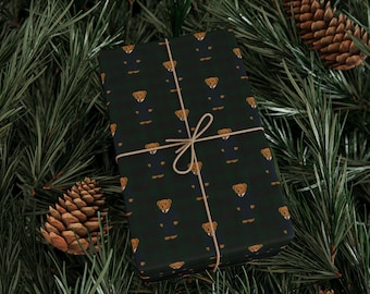 Ralph Lauren Inspired Bear Christmas Wrapping Paper | Luxury Tartan Plaid  Gift Wrap Roll | Classic Holiday Gift Packaging