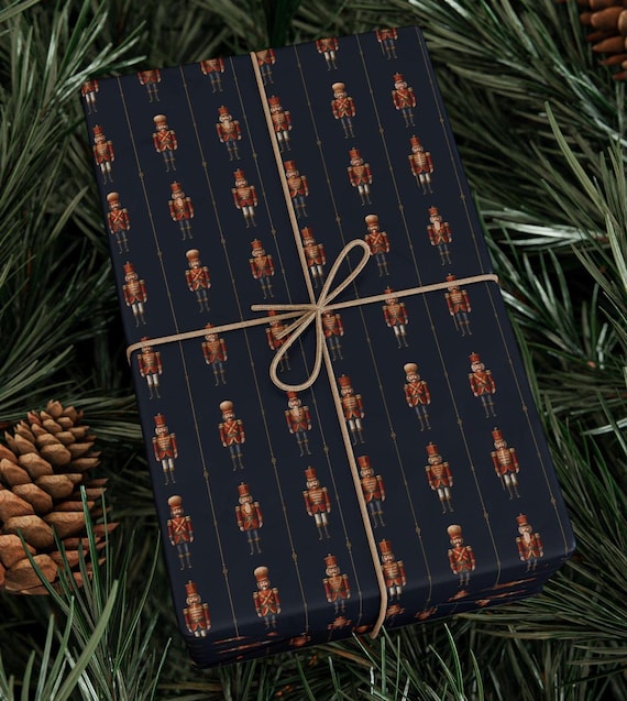 Christmas Nutcracker Wrapping Paper Holiday Gift Wrap Nutcracker Gift Wrap Elegant Christmas Gift Wrap Christmas Wrapping Paper Gift Wrap