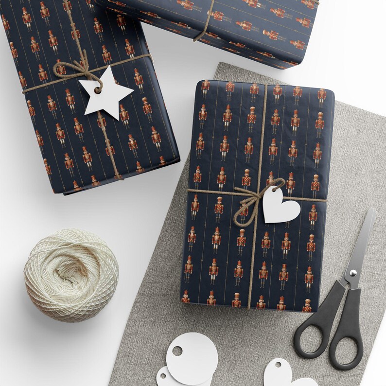 Nutcracker Wrapping Paper Holiday Gift Wrap Nutcracker Gift Wrap Elegant Christmas Gift Wrap Christmas Wrapping Paper Seasonal Gift Wrap image 5