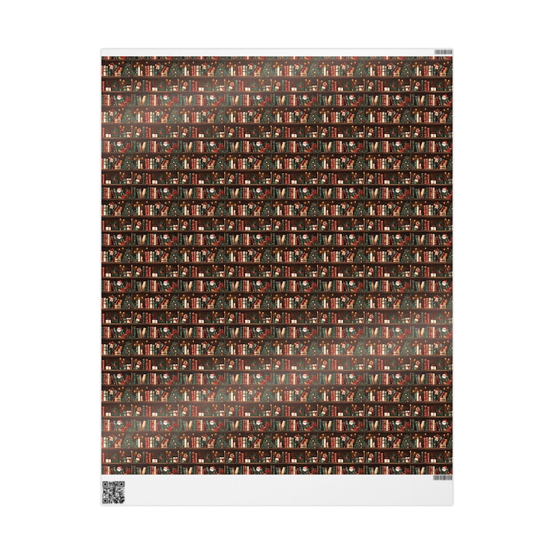 Vintage Christmas Bookish Wrapping Papers, Holiday Book Lover Gift Wrap, Literary Themed Present Wrap, Bookworm Christmas Decor, Book Nerd image 6