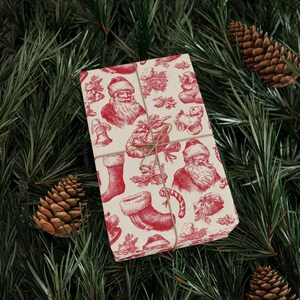 Vintage Christmas Toile Gift Wrap Holiday Gift Wrapping Paper Roll Christmas Gift Wrap Xmas Christmas Vintage Victorian Roll Gift Wrap Paper
