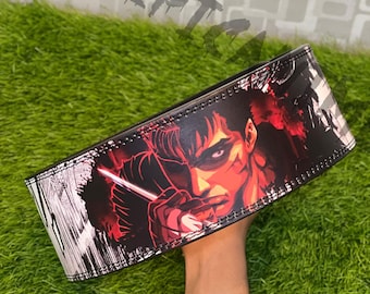 Cintura in pelle con leva Berserk Anime: Powerlifting, Sollevamento pesi, Palestra