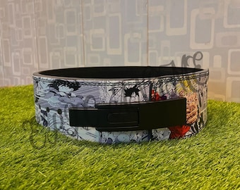 Goku Anime Leather Gym Belt: Custom Powerlifting Lever Belt