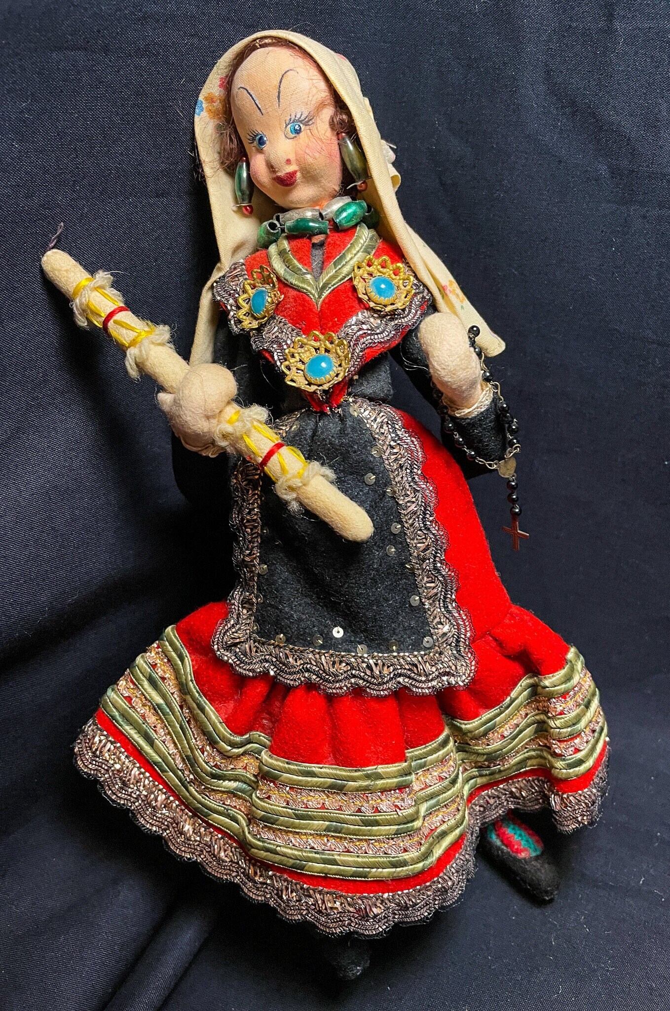 Vintage Friperie 11e Très Rare Poupée Klumpe Femme/fille Avec