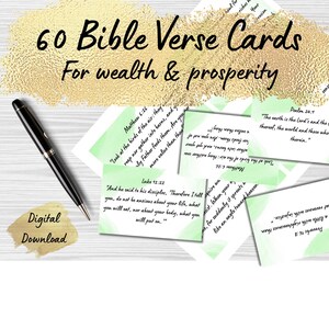 60 cartões de versículos bíblicos para riqueza e prosperidade