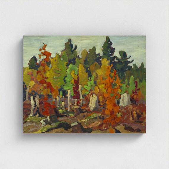 Franklin Carmichael, Red Maples 1922  | Canadian Group of Seven Wilderness Art | Algonquin Park