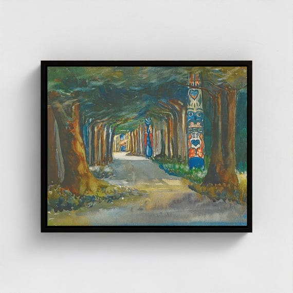 Emily Carr, Totem Walk at Sitka 1907 | Canadian Heritage Art Canvas Framed and unframed