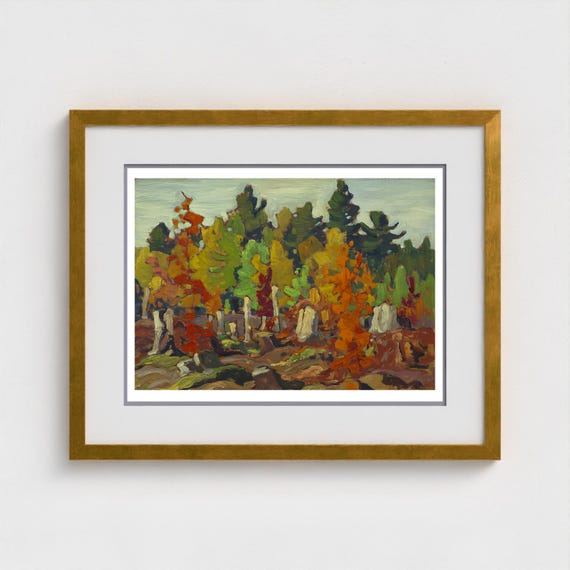 Franklin Carmichael, Red Maples 1922 | Giclée Fine Art Print | Canadian Heritage Art