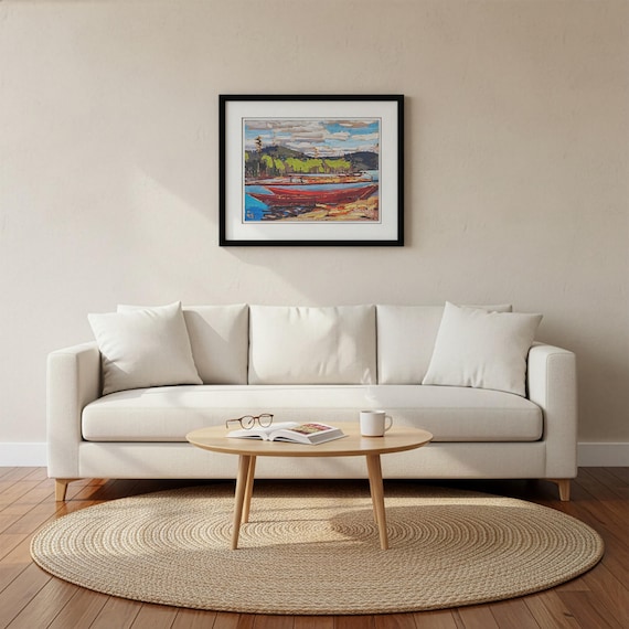 Tom Thompson Bateaux Print, Algonquin Park Wilderness Art (16x20)