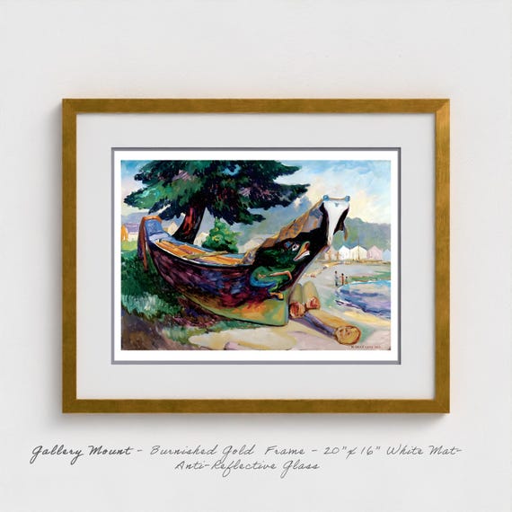 Emily Carr Indian War Canoe Print: Kwakwaka'wakw Maritime Art