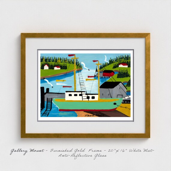 Maud Lewis - Lighthouse and Steamer Cape Forchu | Maritime Folk Art | Nova Scotia Lighthouse Heritage | Canadian Coastal Navigation