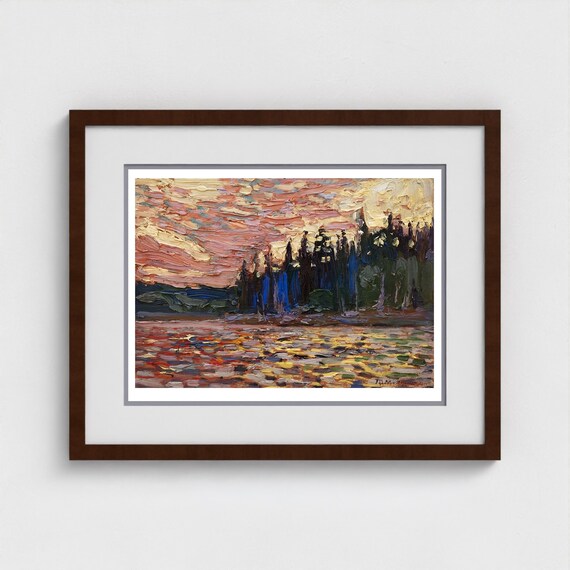 Tom Thomson, Sunset by Lake (1914)  | Giclee Fine Art Print | Canadian Heritage Art