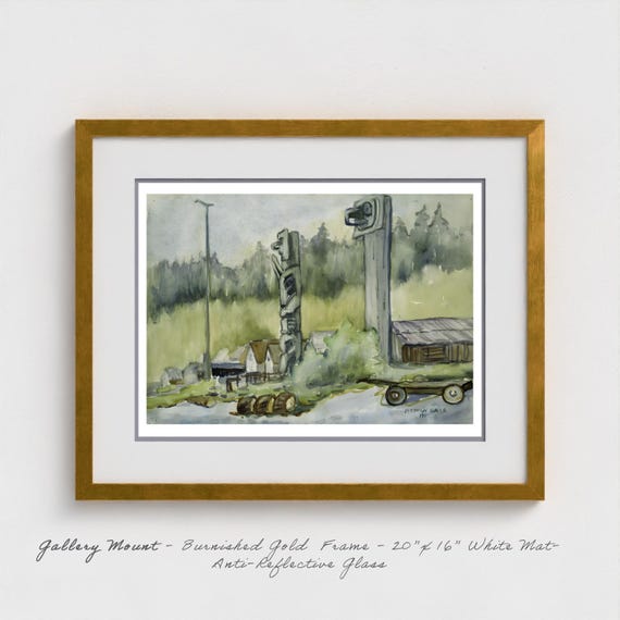 Emily Carr Thunderbird Poles Print: Haida Totemic Art, Skidegate; Framed Prints and Canvas