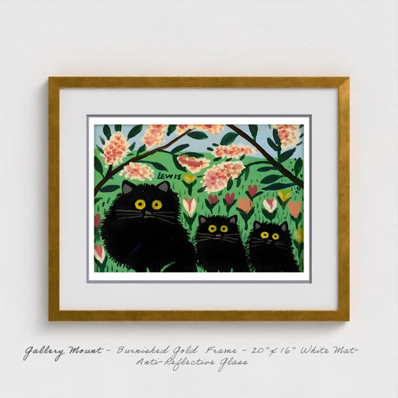 Maud Lewis "Three Cats" Print: Canadian Folk Art, Maritime Heritage