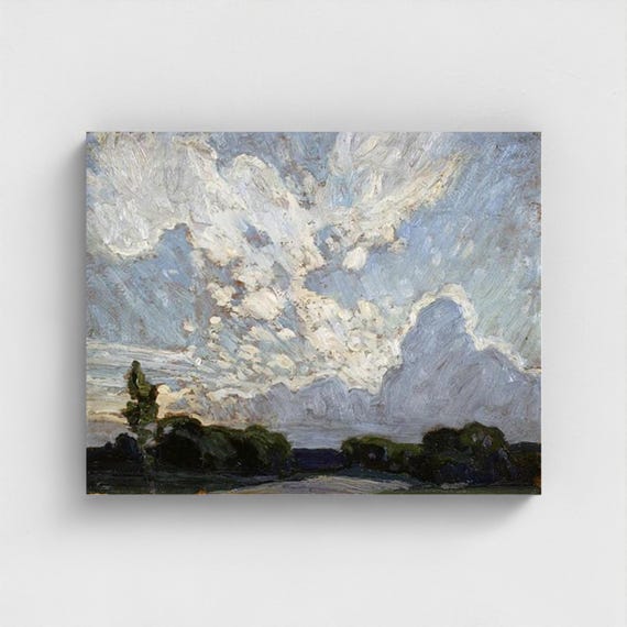 Franklin Carmichael Green Landscape | Canadian Group of Seven Wilderness Art | Algonquin Park